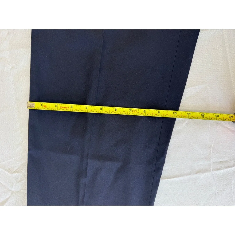 Vintage Faconnable Mens Pleated Dress Chino Pants 38 Navy Business Formal Office